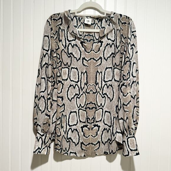 Cabi Serpentine Snake Print Blouse Size Medium - Picture 1 of 6